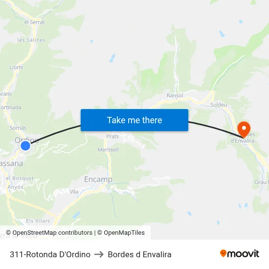 311-Rotonda D'Ordino to Bordes d Envalira map