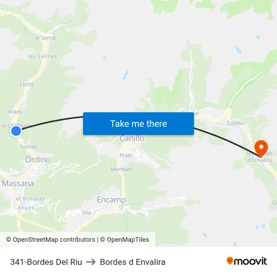 341-Bordes Del Riu to Bordes d Envalira map