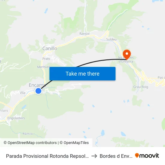 243- El Clos to Bordes d Envalira map