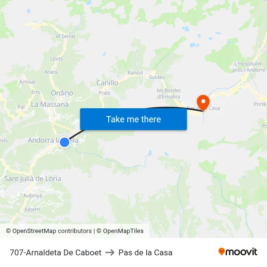 707-Arnaldeta De Caboet to Pas de la Casa map