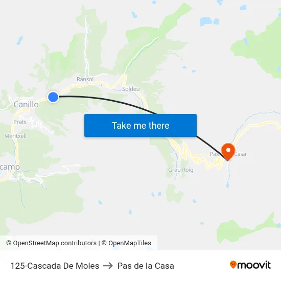 125-Cascada De Moles to Pas de la Casa map