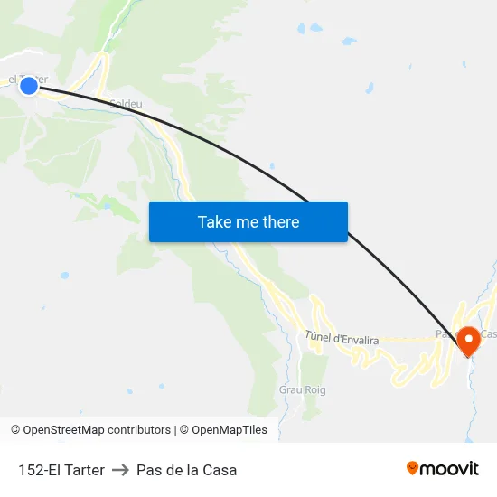 152-El Tarter to Pas de la Casa map
