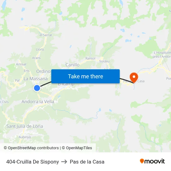 404-Cruïlla De Sispony to Pas de la Casa map