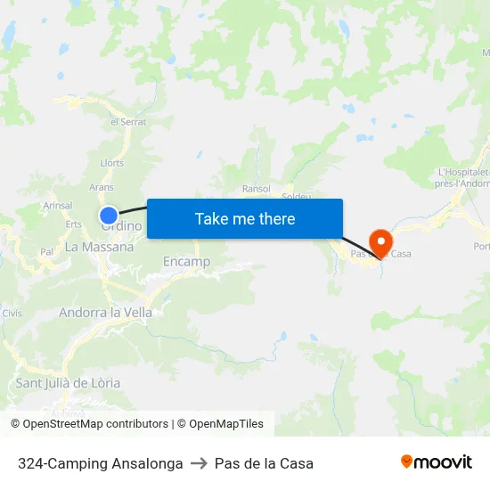 324-Camping Ansalonga to Pas de la Casa map