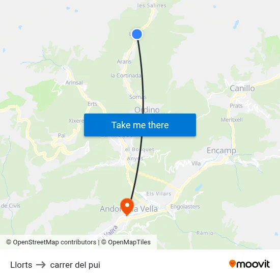 Llorts to carrer del pui map