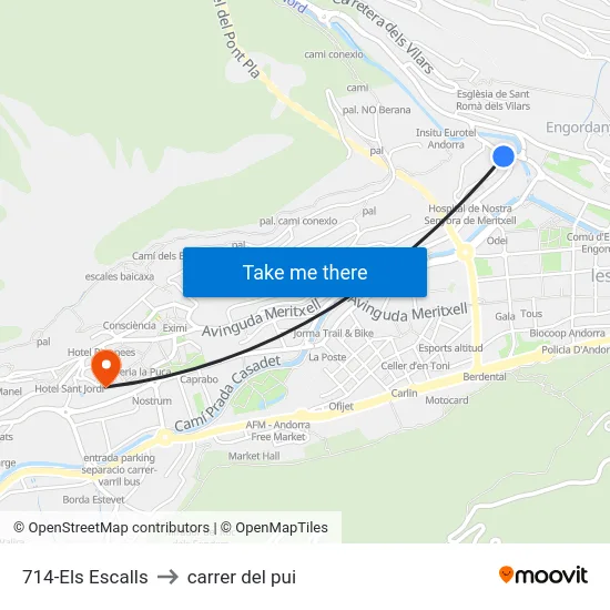 714-Els Escalls to carrer del pui map