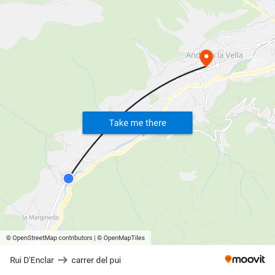 Rui D'Enclar to carrer del pui map