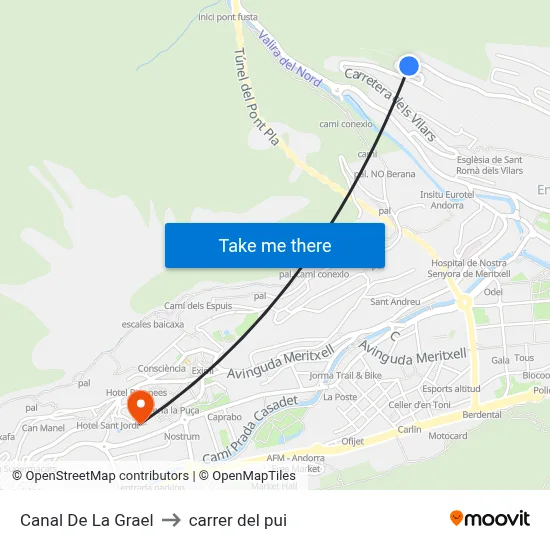 Canal De La Grael to carrer del pui map