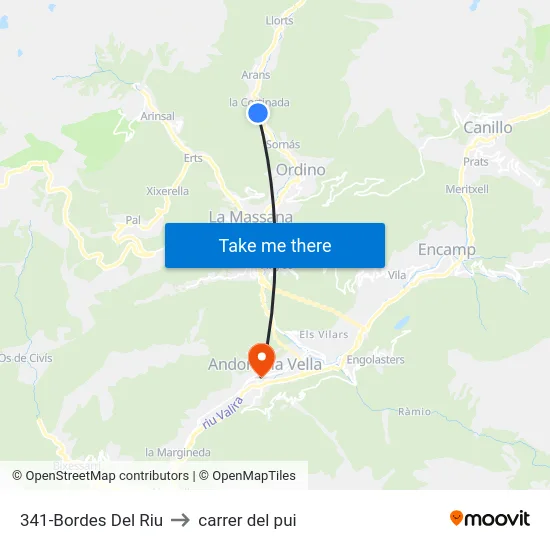 341-Bordes Del Riu to carrer del pui map