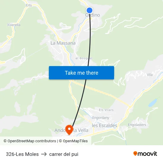 326-Les Moles to carrer del pui map