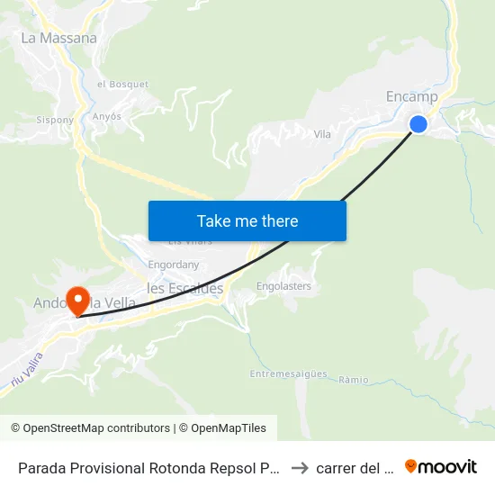 245-El Tirader to carrer del pui map