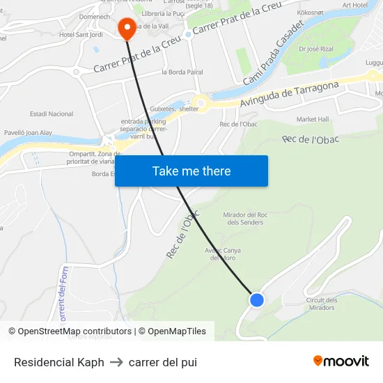 Residencial Kaph to carrer del pui map