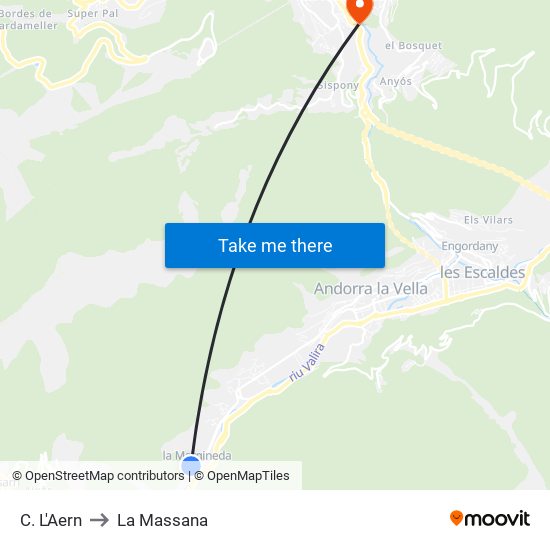 C. L'Aern to La Massana map