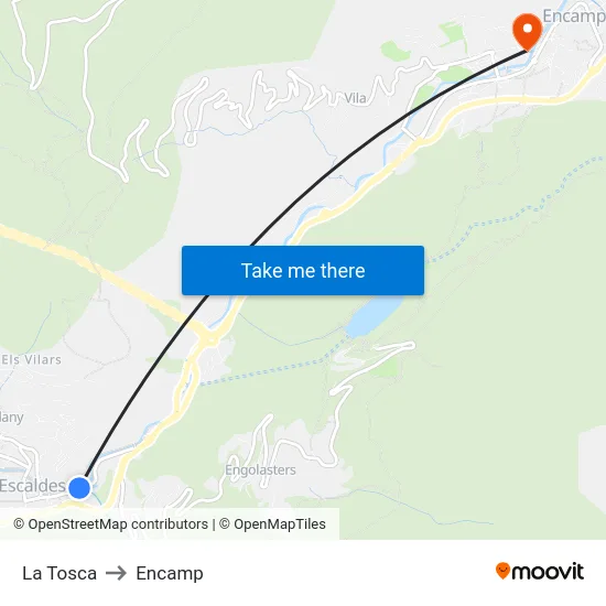 740-La Tosca to Encamp map