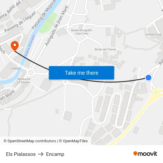 215-Els Pialassos to Encamp map