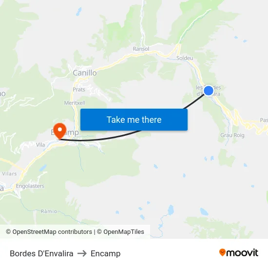 181-Bordes D'Envalira to Encamp map