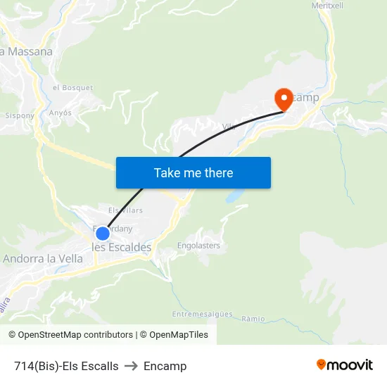714(Bis)-Els Escalls to Encamp map
