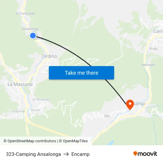 323-Camping Ansalonga to Encamp map