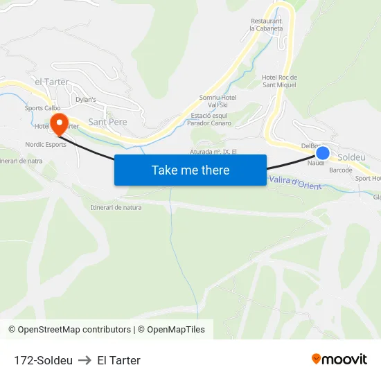 172-Soldeu to El Tarter map