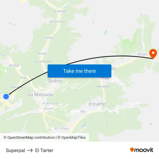 Superpal to El Tarter map