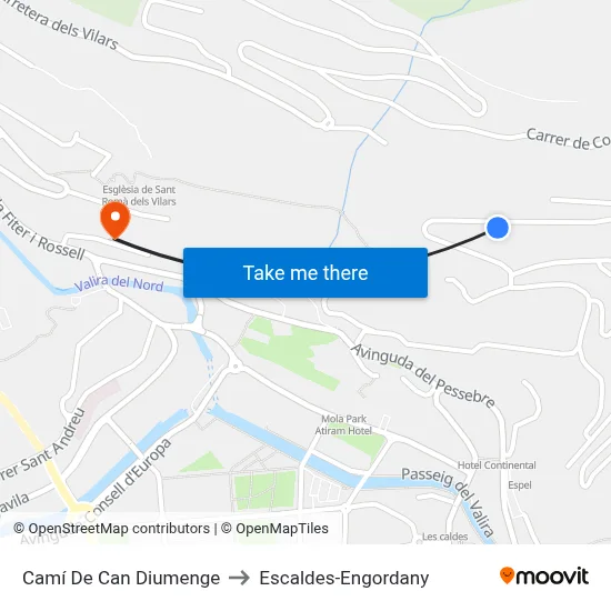 Camí De Can Diumenge to Escaldes-Engordany map