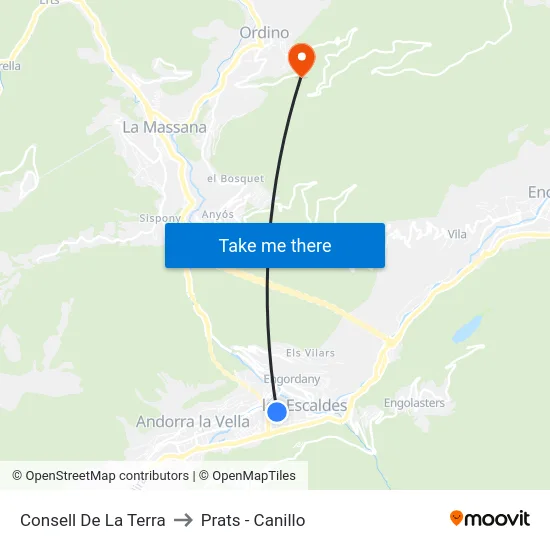 706-Consell De La Terra to Prats - Canillo map