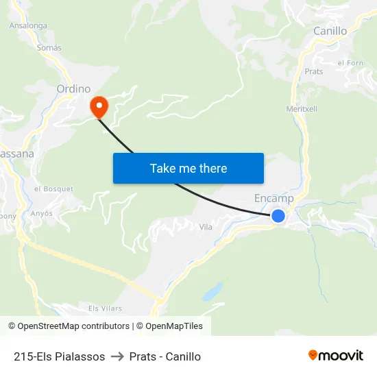 215-Els Pialassos to Prats - Canillo map