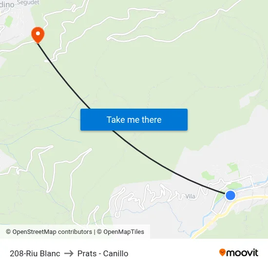 208-Riu Blanc to Prats - Canillo map