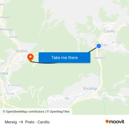 103-Mereig to Prats - Canillo map