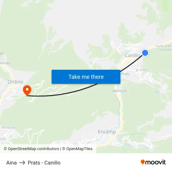 117-Aina to Prats - Canillo map