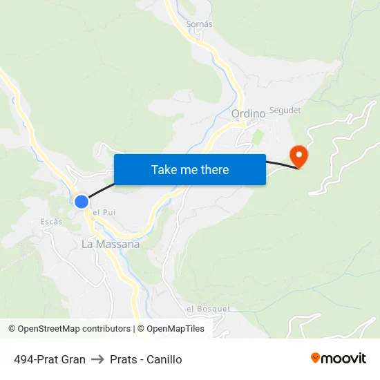 494-Prat Gran to Prats - Canillo map