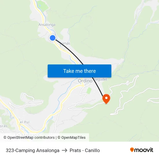 323-Camping Ansalonga to Prats - Canillo map