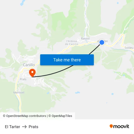 151-El Tarter to Prats map