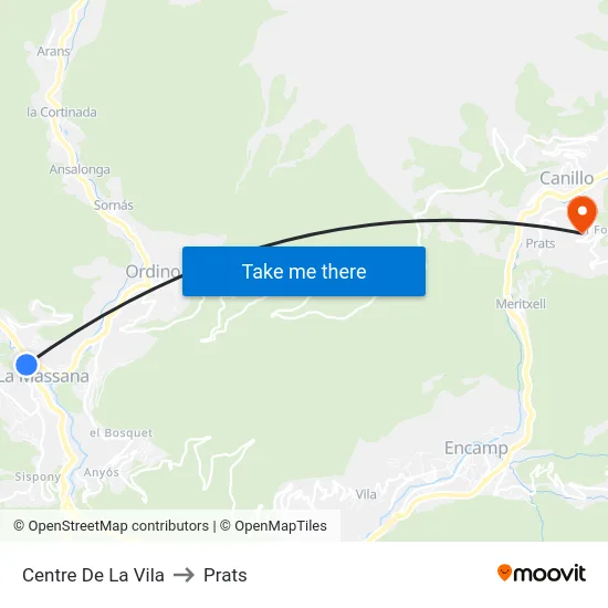 Centre De La Vila to Prats map
