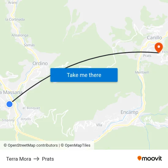 Terra Mora to Prats map