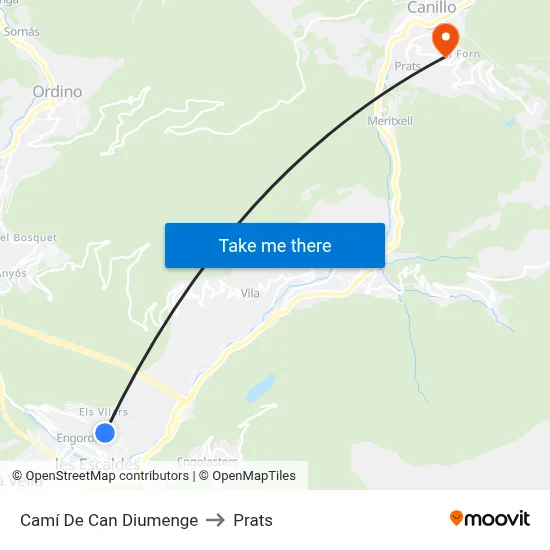 Camí De Can Diumenge to Prats map