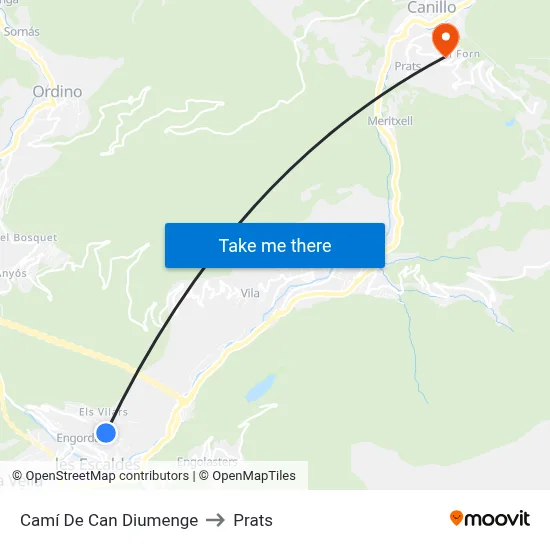 Camí De Can Diumenge to Prats map