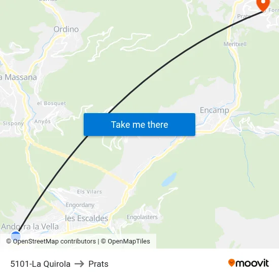 5101-La Quirola to Prats map