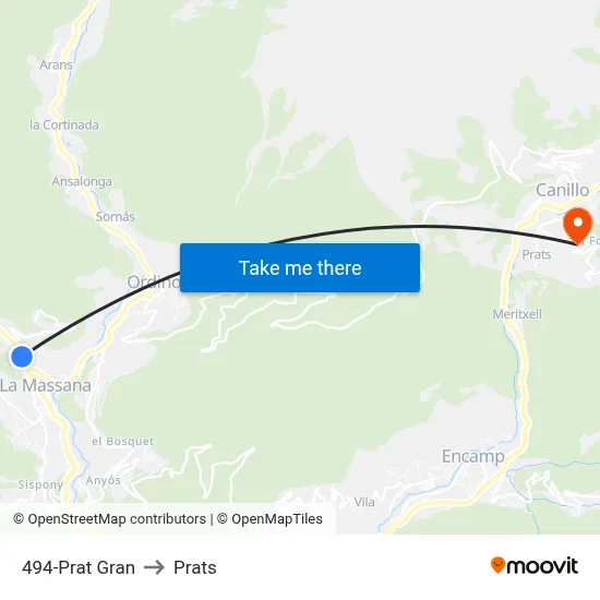 494-Prat Gran to Prats map