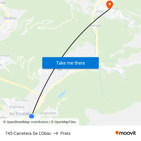 745-Carretera De L'Obac to Prats map
