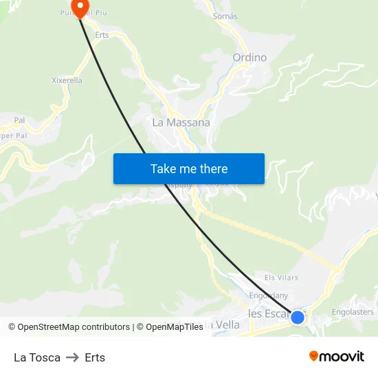 741-La Tosca to Erts map