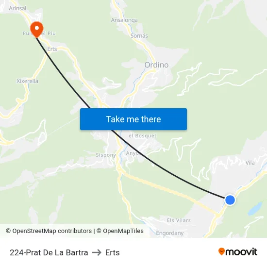 224-Prat De La Bartra to Erts map