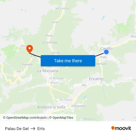 111-Palau De Gel to Erts map