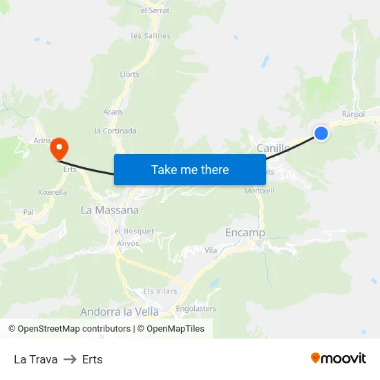 123-La Trava to Erts map