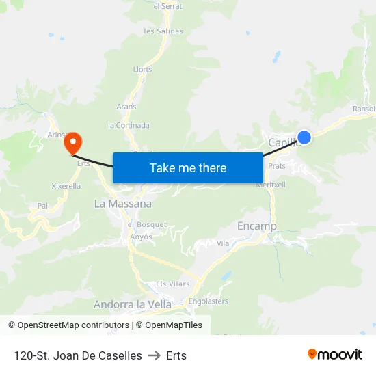 120-St. Joan De Caselles to Erts map