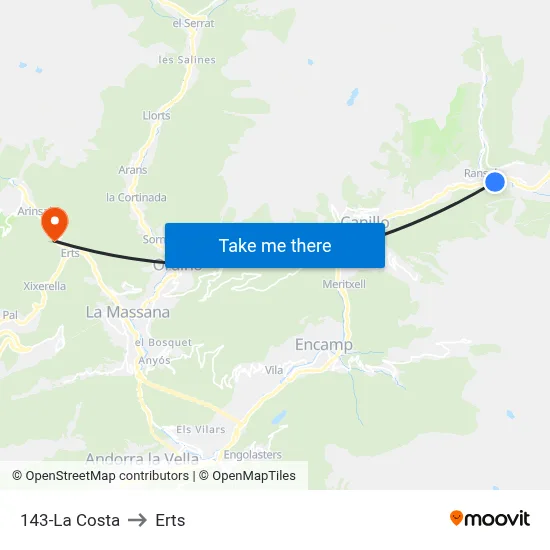143-La Costa to Erts map