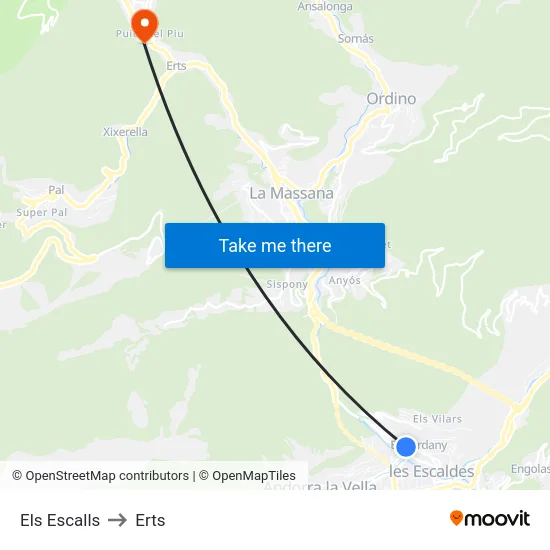 713-Els Escalls to Erts map
