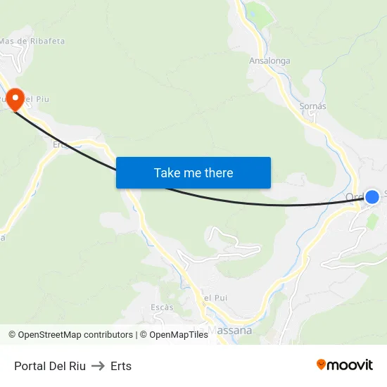 302-Portal Del Riu to Erts map