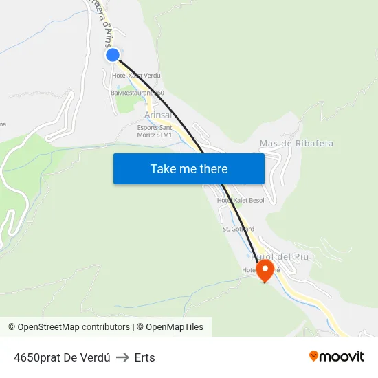 4650prat De Verdú to Erts map