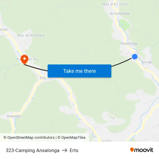 323-Camping Ansalonga to Erts map